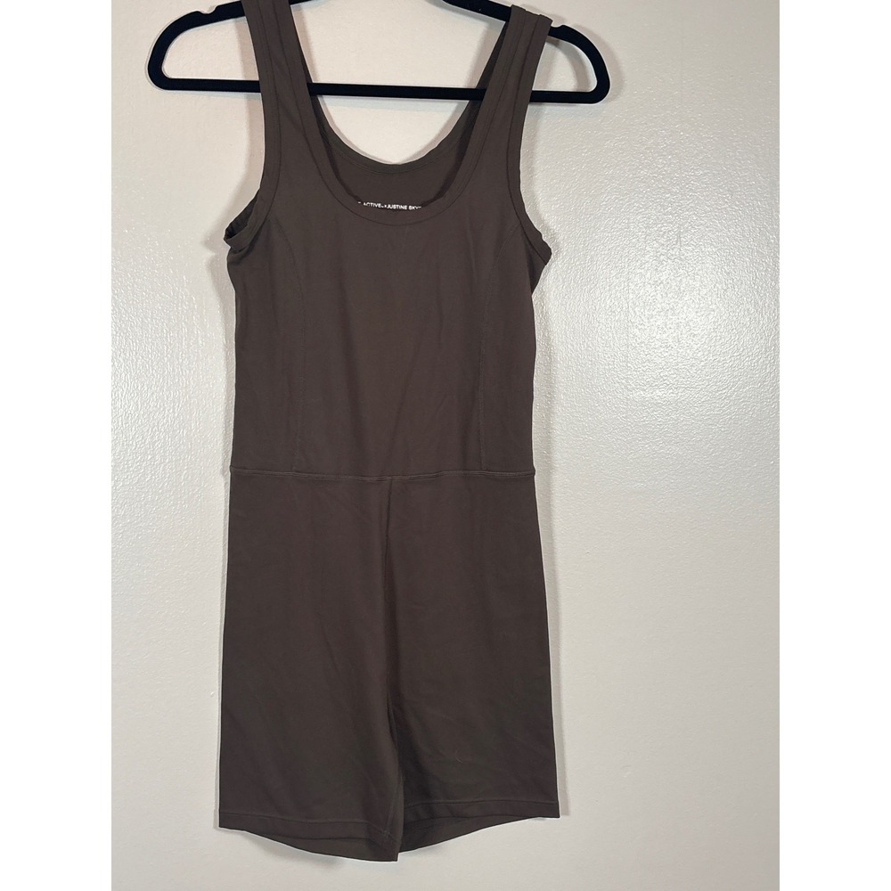 SET ACTIVE x Justine Skye Sportbody Bodysuit Espresso Brown Romper Women's XL